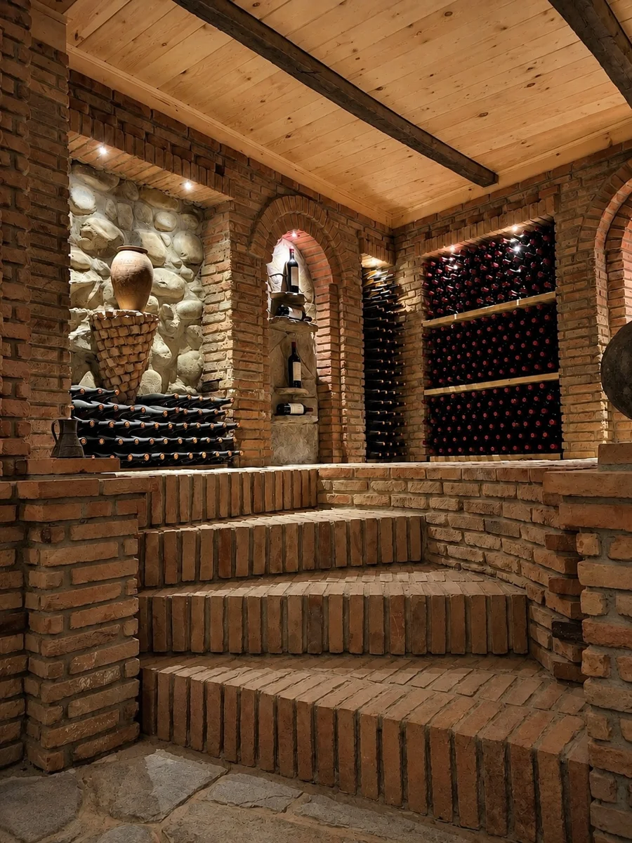 The brick steps and stone walls of Maiseli’s family cellar